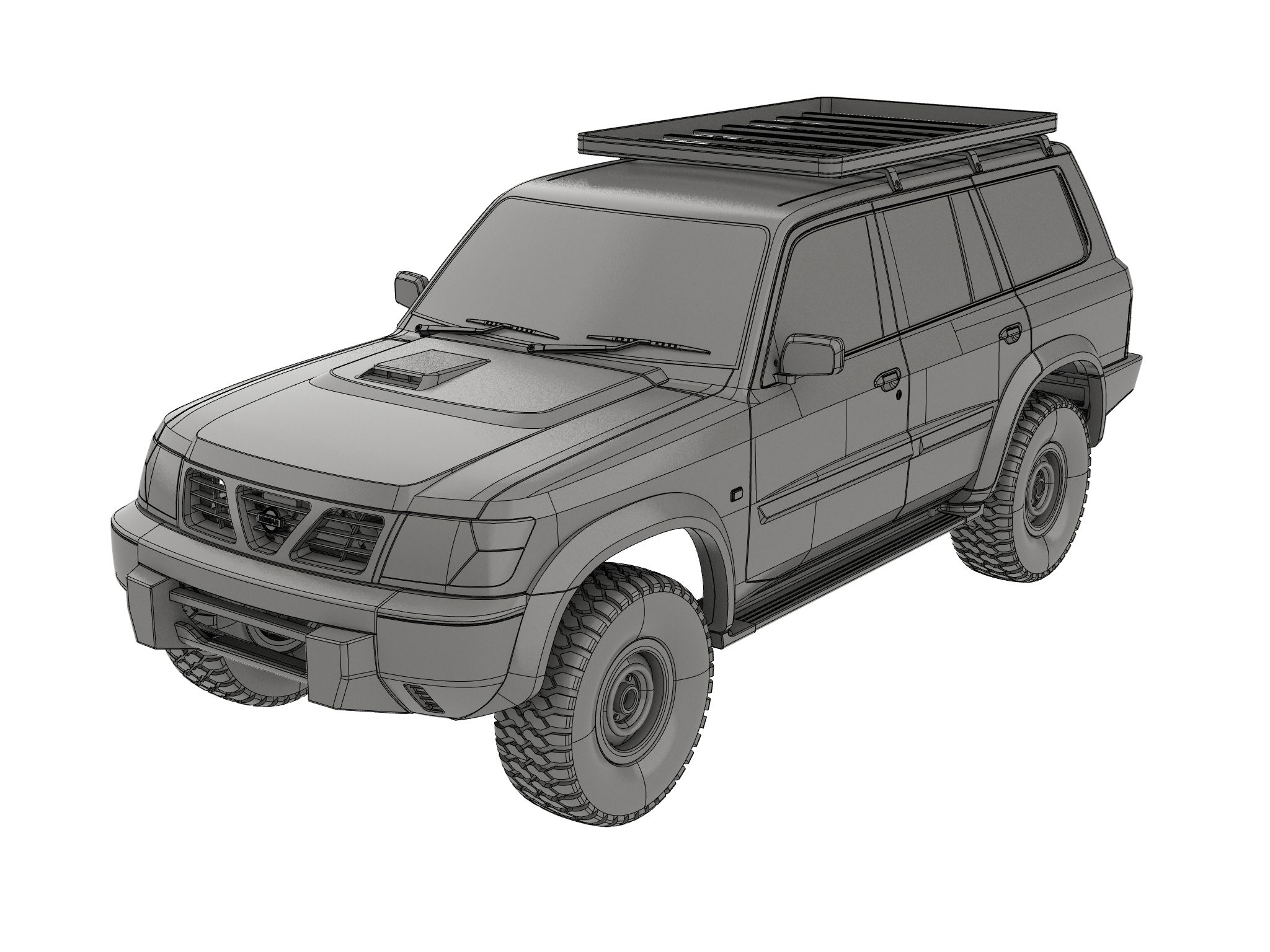 3D printable model  –  1996 Nissan Patrol Wagon