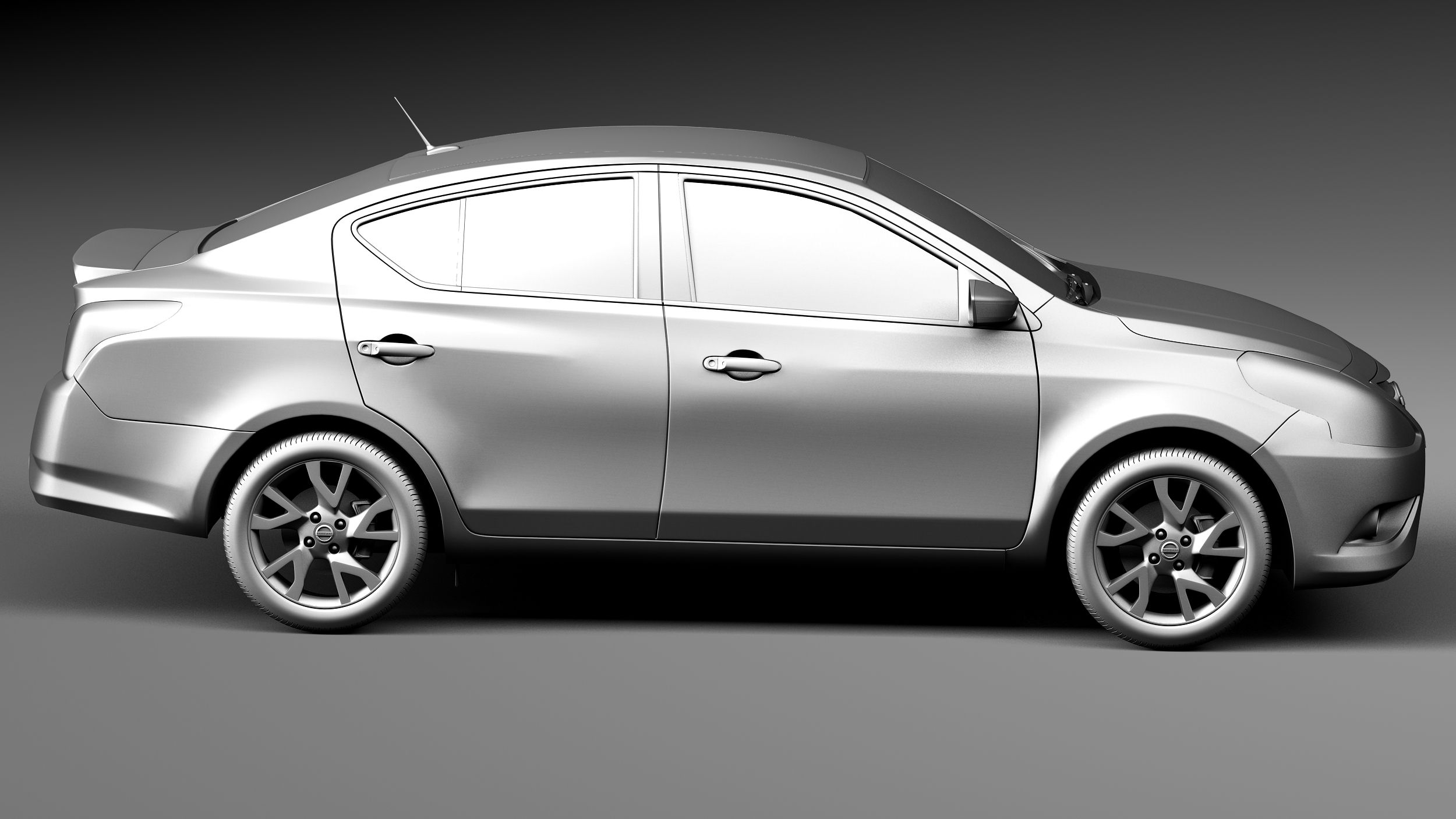 3D printable model  –  2015 Versa Sedan