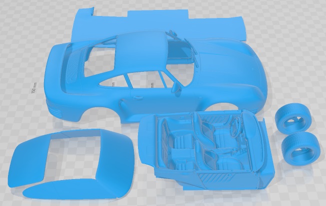 3D printable model  –  87 Porsche 959