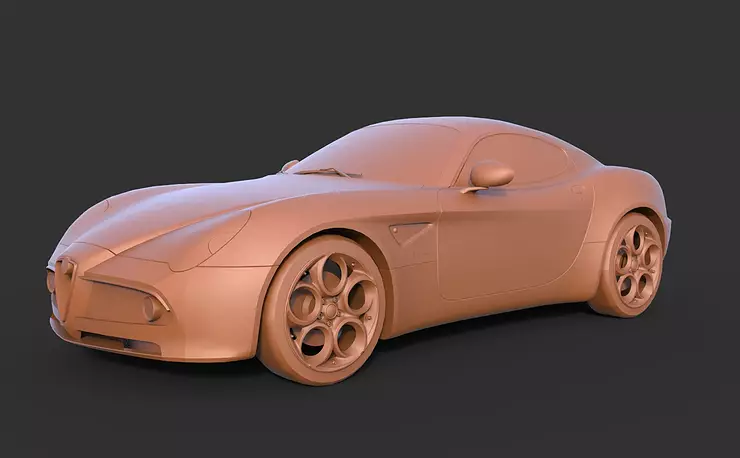 3D printable model  –  ALFA ROMEO 8C Gauderio
