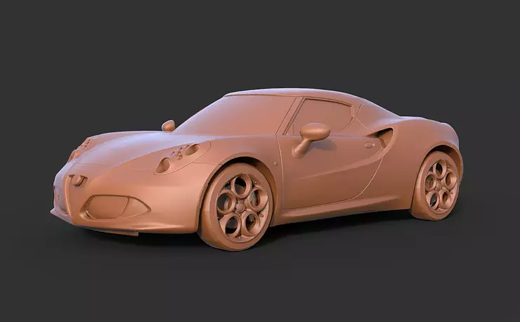 3D printable model  –  Alfa Romeo tz3 Stradale