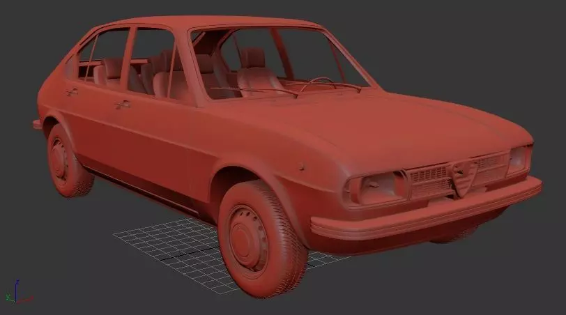 3D printable model  –  Alfasud 1972