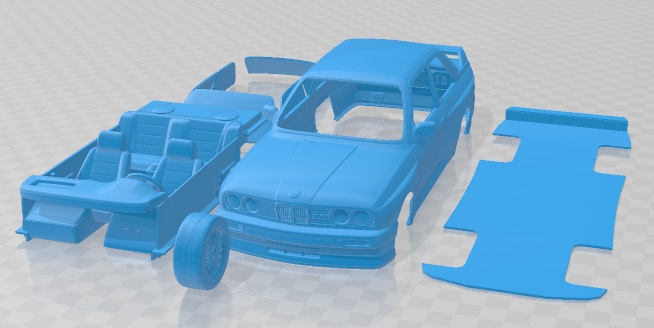 3D printable model – BMW M3 E30 – All Parts