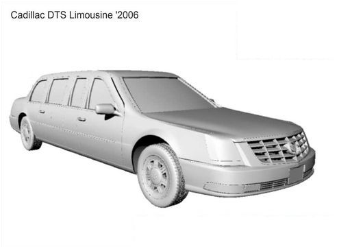 3D printable model  –  Cadillac DTS Limousine 2006