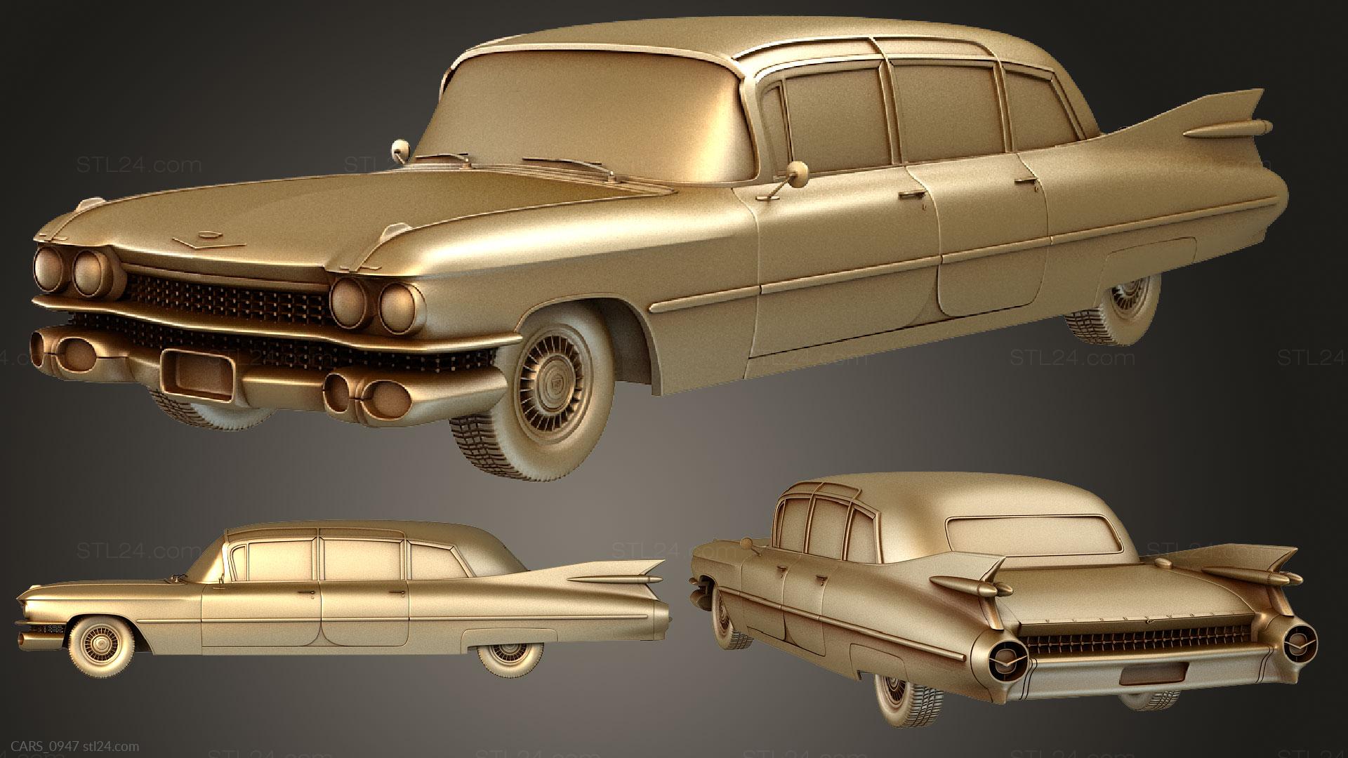 3D printable model  –  Cadillac Fleetwood 75 sedan 1959