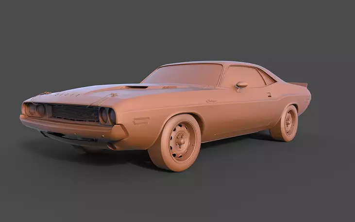 3D printable model – Challenger 70 hemi