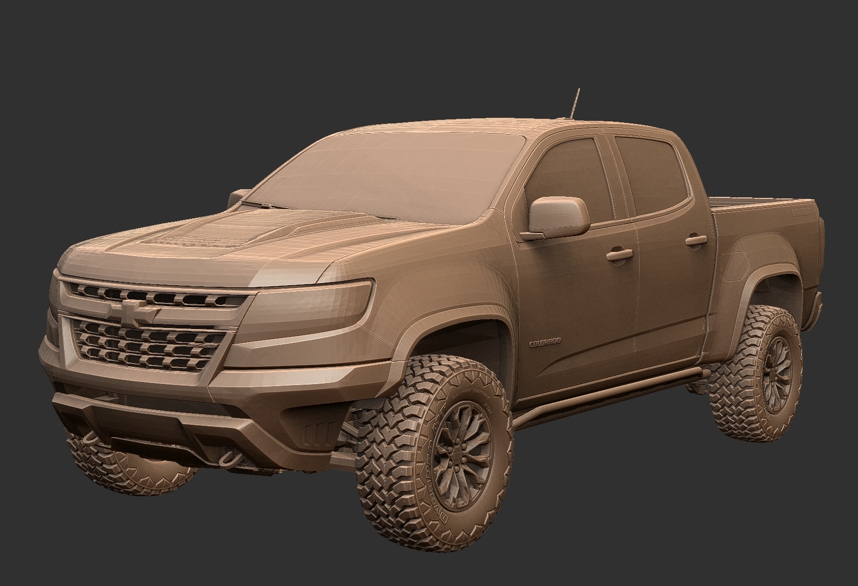 3D printable model – Chevrolet 2017 ZR2 colorado