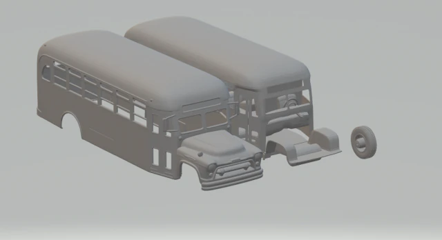 3D printable model – Chevrolet 6700 School Bus 1955