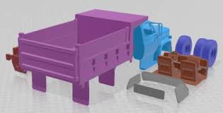 3D printable model –  Chevrolet C70 Dump Truck 1979