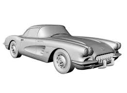 3D printable model – Chevrolet Corvette 1960