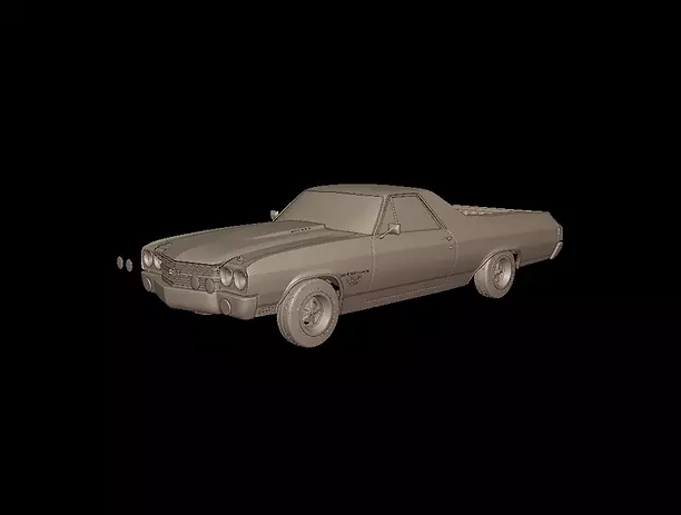 3D printable model – Chevrolet El Camino SS 1970 Plus indoor