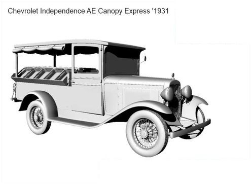 3D printable model – Chevrolet Independence Canopy Express 1931
