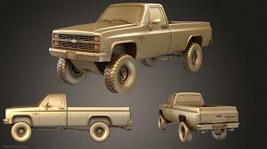 3D printable model – Chevrolet K10 Silverado 1984