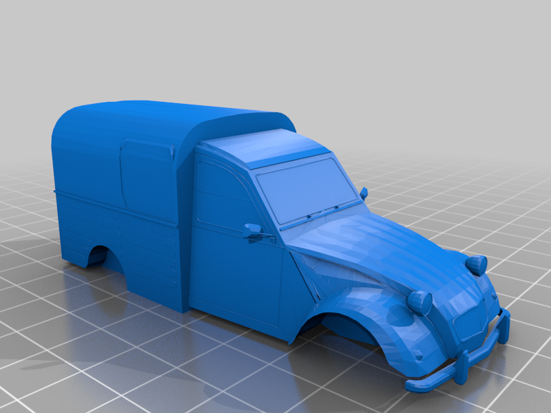3D printable model  –  Citroen 2cv ak400 1975