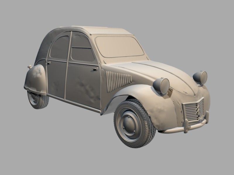3D printable model  –  Citroen-2cv