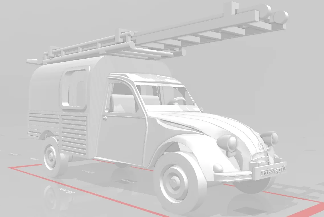 3D printable model  –  Citroen ak400 1973