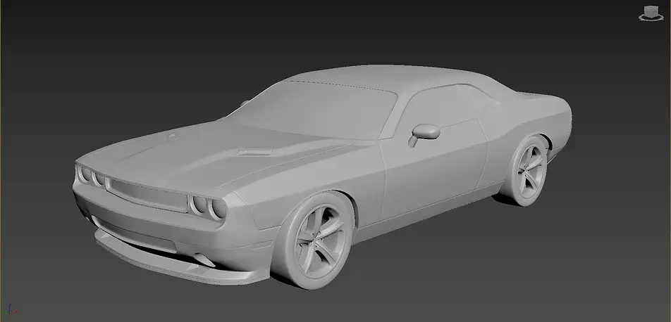 3D printable model – Dodge Challenger SRT Hellcat Supercharged LC 2015