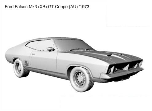 3D printable model  –  Falcon AU GT Coupe 1973
