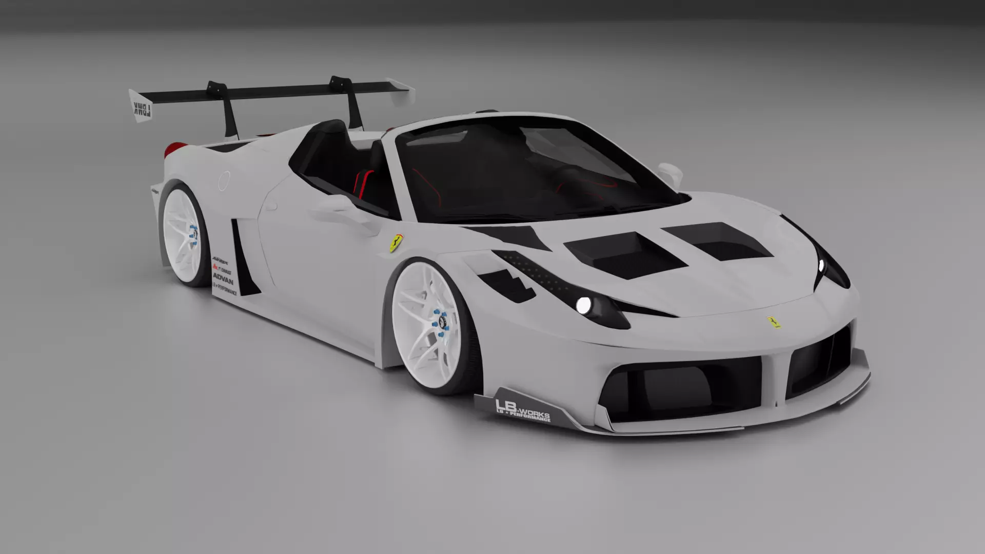 3D printable model  –  Ferrari-458 liberty walk
