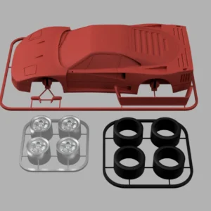 3D printable model  –  Ferrari f40 kit-card-model