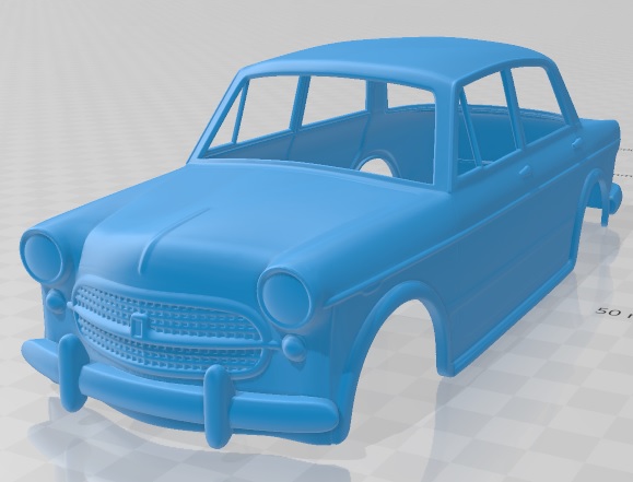 3D printable model  –  Fiat 1200 Granluce 1957