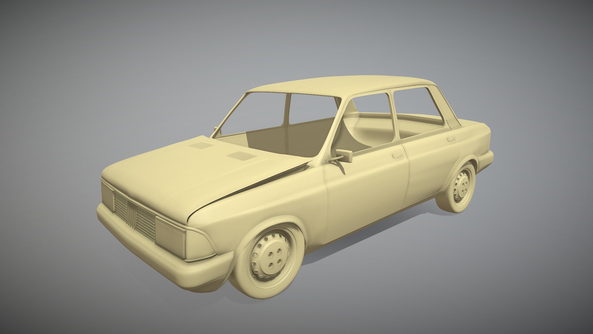 3D printable model  –  Fiat 128