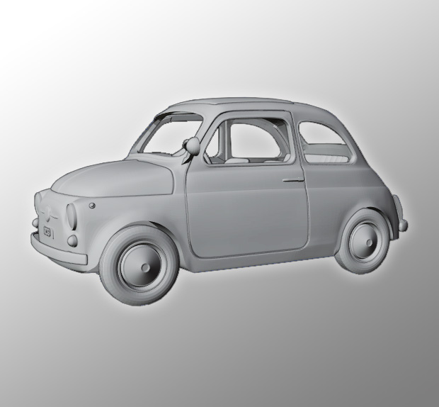 3D printable model  –  Fiat 500