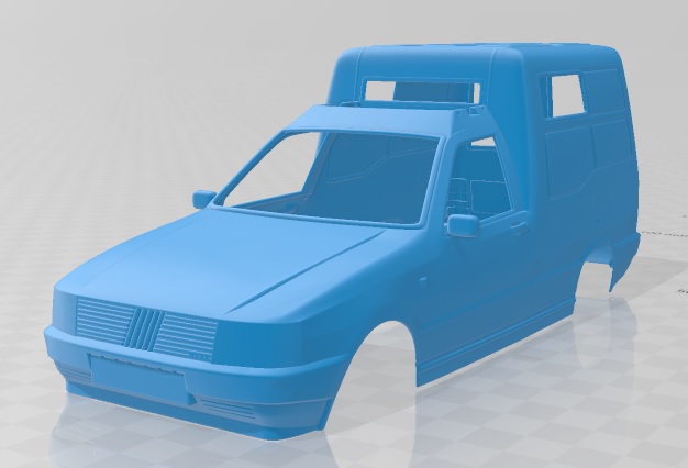 3D printable model  –  Fiat Fiorino Panel Van 1988