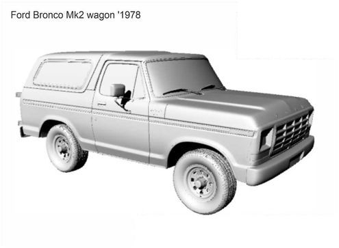 3D printable model  –  Ford Bronco 1978