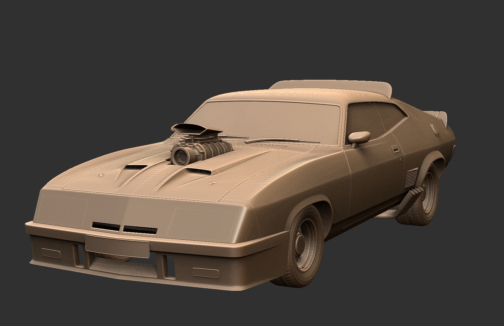 3D printable model – Ford Falcon AU Mk3 XB GT Coupe Interceptor Mad Max 1979