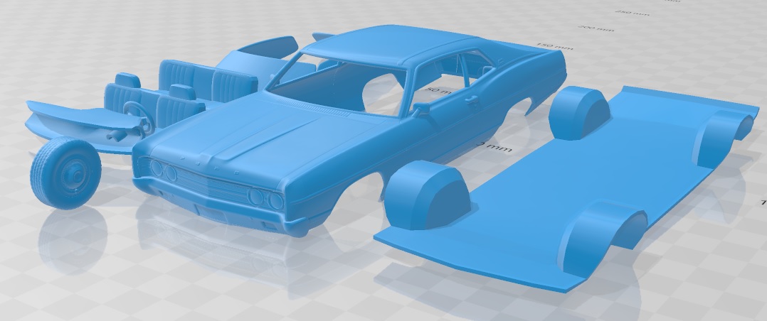 3D printable model  –  Ford Galaxie 500 Fastback