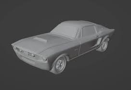3D printable model –  Ford MUSTANG 1967