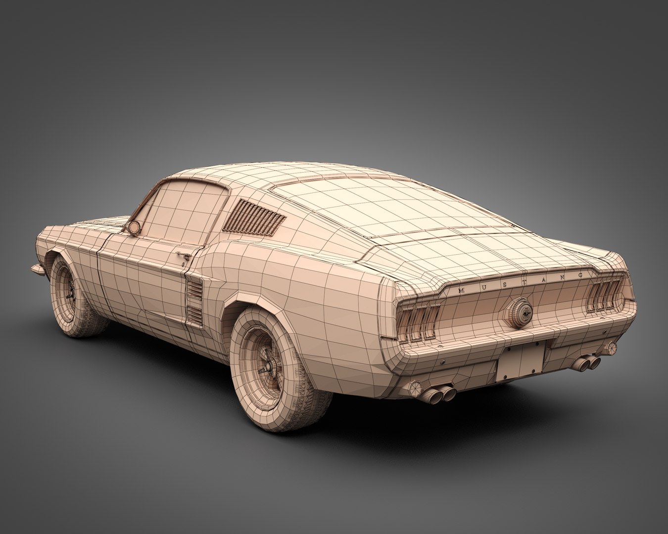 3D printable model – Ford MUSTANG 1967 Fastback