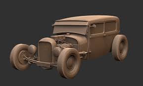 3D printable model – Ford Model A Hot Rod 2016