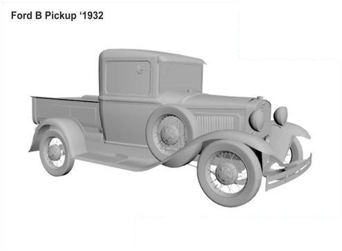 3D printable model – Ford Model-b pickup