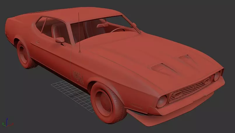3D printable model – Ford Mustang Mach-1