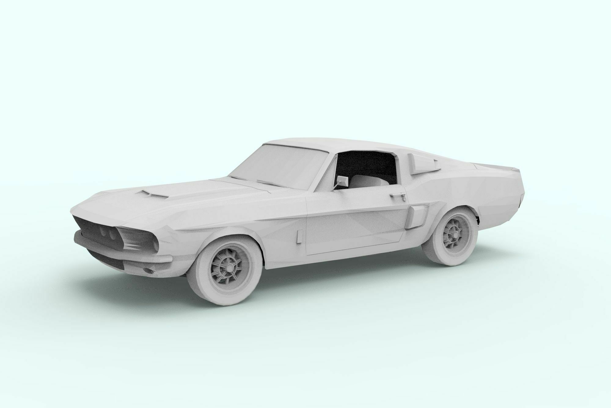 3D printable model  –  Ford Mustang Shelby GT500 Eleanor 1967