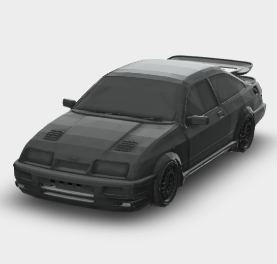 3D printable model – Ford Sierra RS Cosworth