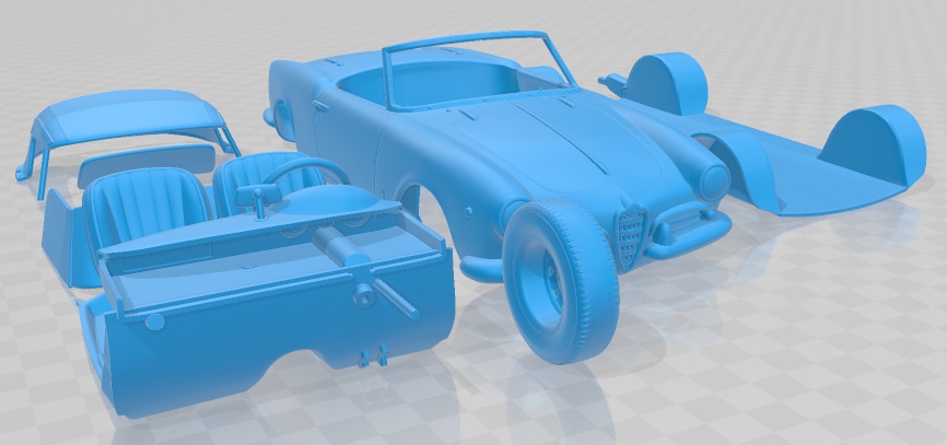 3D printable model  –  Giulietta Spider 1955