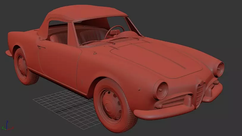 3D printable model  –  Giulietta 750 Spider 1955