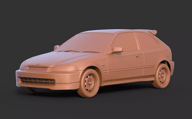 3D printable model  –  Honda Civic Ek9