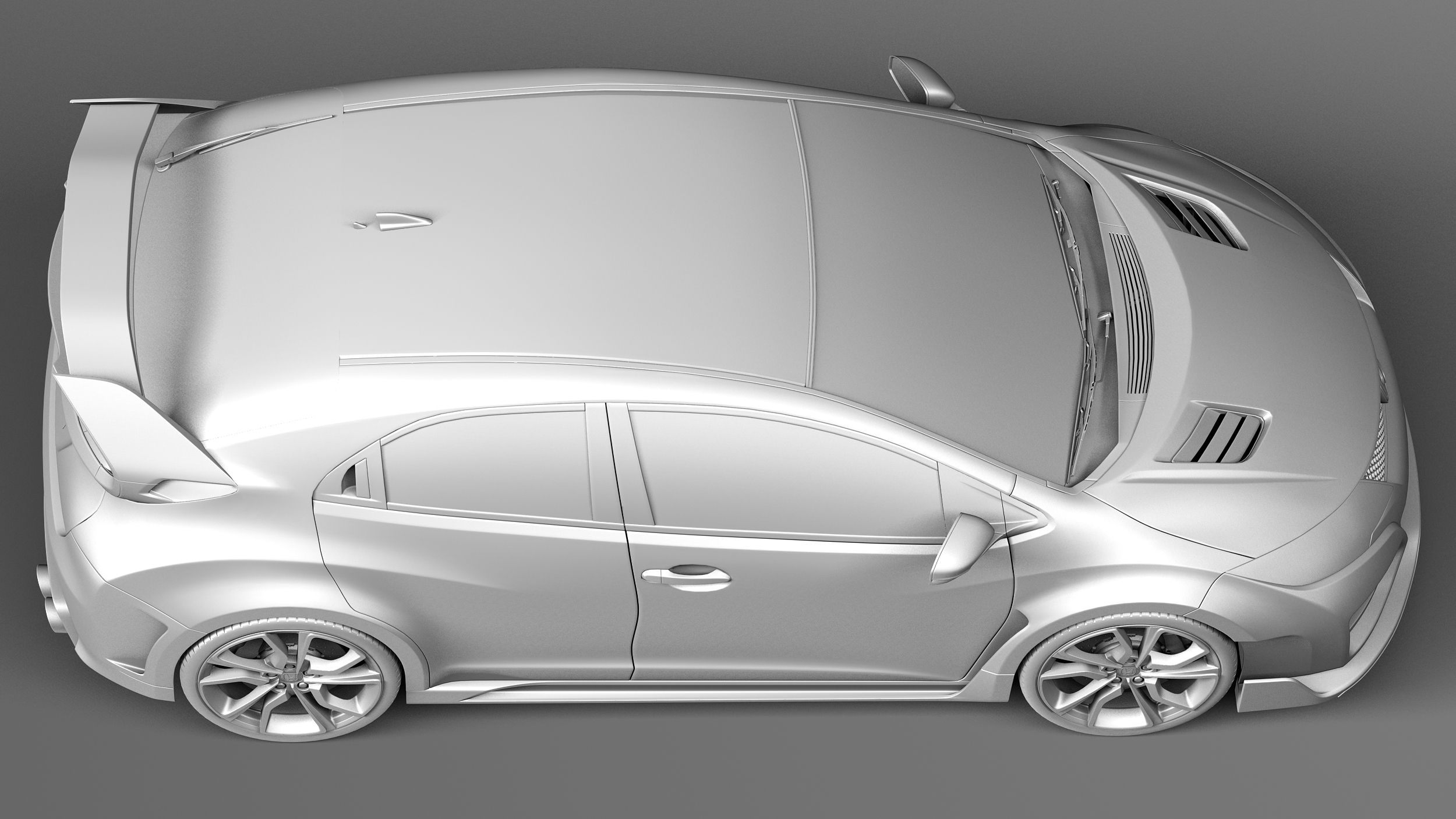 3D printable model  –  Honda Civic Type R 2018