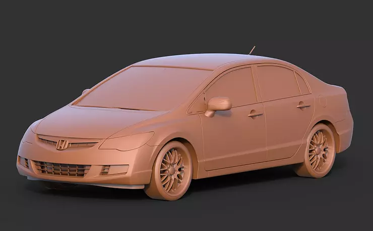 3D printable model  –  Honda Civic