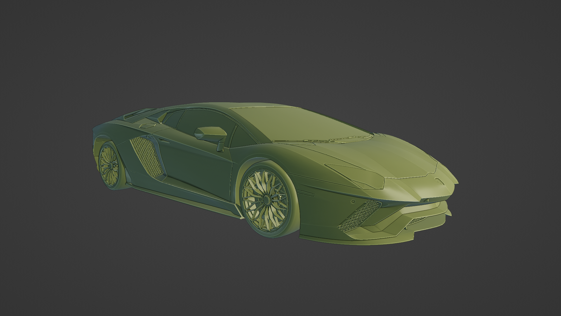 3D printable model  –  Lamborghini Aventador S 2018