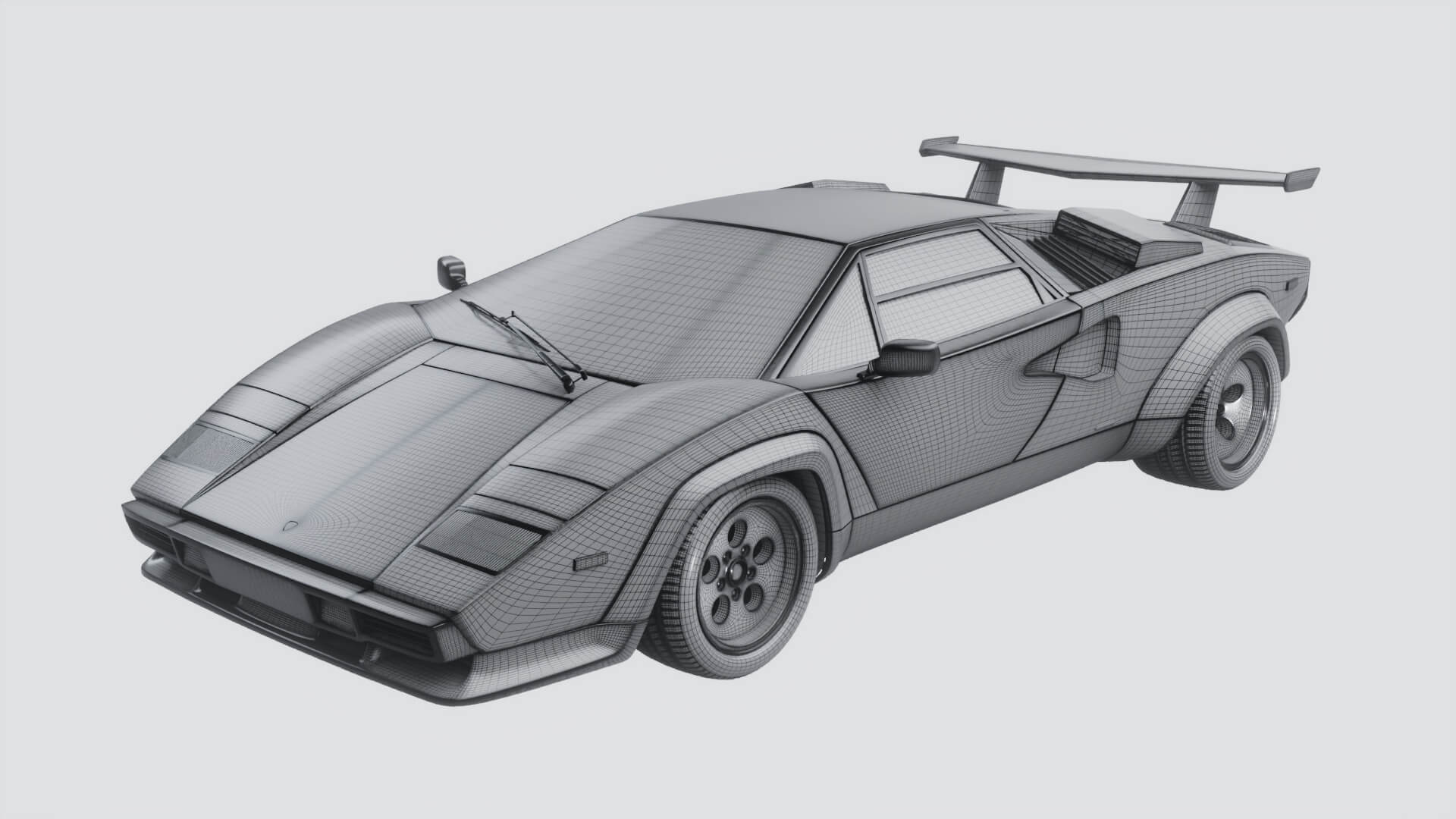 3D printable model  –  Lamborghini Countach 5000 QV 1985