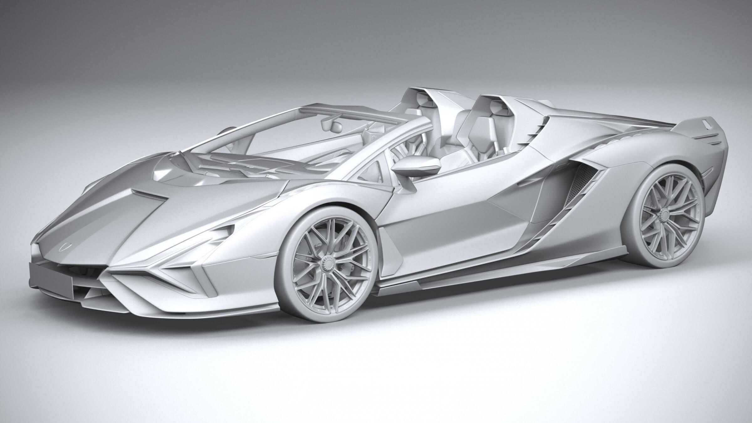 3D printable model  –  Lamborghini Sian Roadster 2021