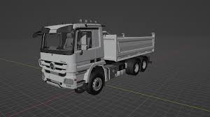 3D printable model – Mercedes-Benz Actros Tipper 3axis 2011