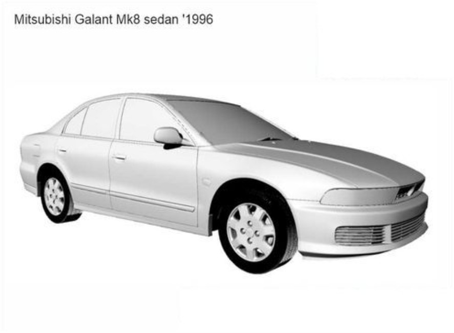 3D printable model  –  Mitsubishi Galant (Mk8) sedan 1996