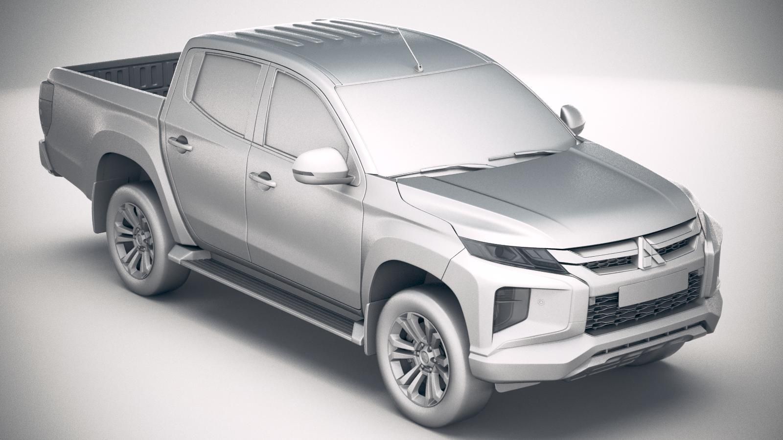3D printable model  –  Mitsubishi L200 Crew Cab 2019