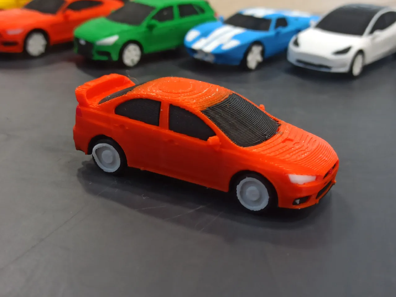 3D printable model  –  Mitsubishi Lancer Evolution kit-card-model